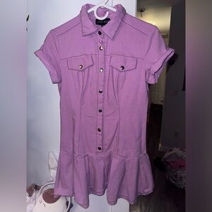 Pink Denim Dress